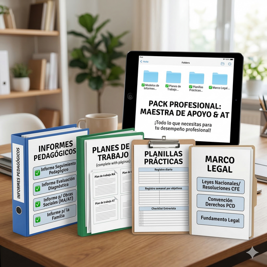 Pack de Informes y Planificaciones para Maestros de Apoyo y Acompañantes Terapéuticos